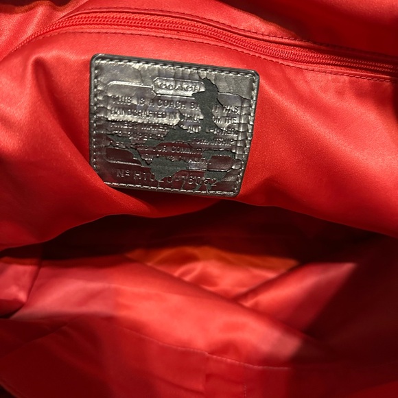 Coach Poppy Black Graffiti Shoulder Bag Tote Purse - Picture 9 of 14